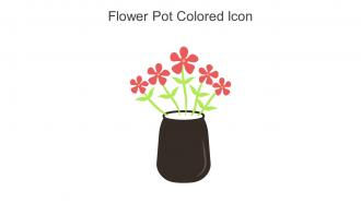 Flower Pot Colored Icon In Powerpoint Pptx Png And Editable Eps Format