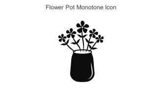 Flower Pot Monotone Icon In Powerpoint Pptx Png And Editable Eps Format