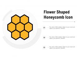 Flower shaped honeycomb icon