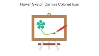 Flower Sketch Canvas Colored Icon In Powerpoint Pptx Png And Editable Eps Format