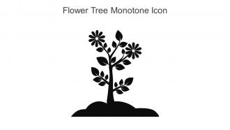 Flower Tree Monotone Icon In Powerpoint Pptx Png And Editable Eps Format