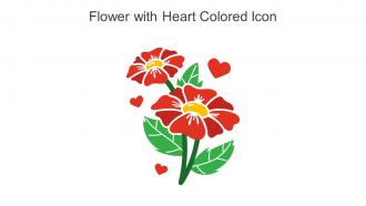 Flower With Heart Colored Icon In Powerpoint Pptx Png And Editable Eps Format