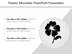 Flowers silhouettes powerpoint presentation