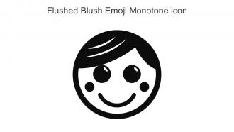 Flushed Blush Emoji Monotone Icon In Powerpoint Pptx Png And Editable Eps Format