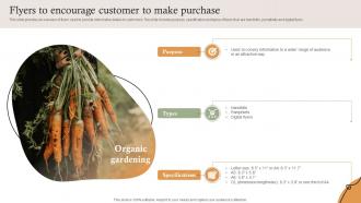 Flyers To Encourage Customer To Make Purchase Farm Services Marketing Strategy SS V