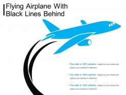 Flying Airplane With Black Lines Behind