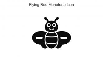 Flying Bee Monotone Icon In Powerpoint Pptx Png And Editable Eps Format
