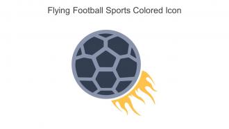 Flying Football Sports Colored Icon In Powerpoint Pptx Png And Editable Eps Format
