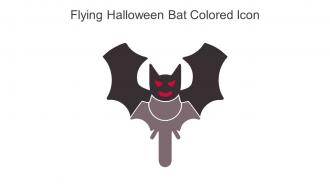 Flying Halloween Bat Colored Icon In Powerpoint Pptx Png And Editable Eps Format
