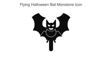 Flying Halloween Bat Monotone Icon In Powerpoint Pptx Png And Editable Eps Format