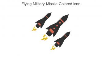 Flying Military Missile Colored Icon In Powerpoint Pptx Png And Editable Eps Format