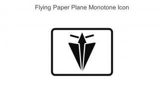 Flying Paper Plane Monotone Icon In Powerpoint Pptx Png And Editable Eps Format