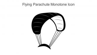 Flying Parachute Monotone Icon In Powerpoint Pptx Png And Editable Eps Format