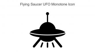 Flying Saucer UFO Monotone Icon In Powerpoint Pptx Png And Editable Eps Format