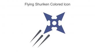 Flying Shuriken Colored Icon In Powerpoint Pptx Png And Editable Eps Format
