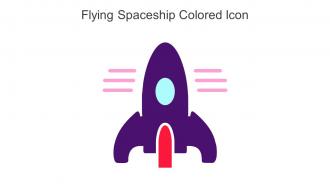 Flying Spaceship Colored Icon In Powerpoint Pptx Png And Editable Eps Format