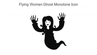 Flying Women Ghost Monotone Icon In Powerpoint Pptx Png And Editable Eps Format