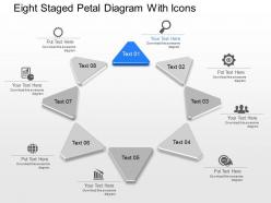 fm Eight Staged Petal Diagram With Icons Powerpoint Template