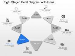 Fm eight staged petal diagram with icons powerpoint template