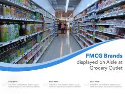Fmcg brands displayed on aisle at grocery outlet