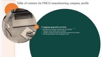 FMCG Manufacturing Company Profile Powerpoint Presentation Slides Editable Interactive