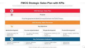 Fmcg Strategic Sales Plan With Kpis