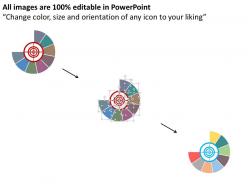 Fn eight segment circle of business target flat powerpoint design