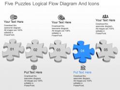 68887854 style puzzles linear 5 piece powerpoint presentation diagram infographic slide