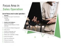 Focus area in sales operation