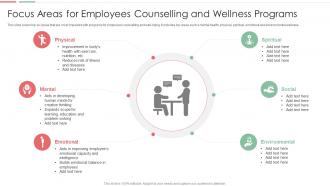 Focus Areas For Employees Counselling And Wellness Programs