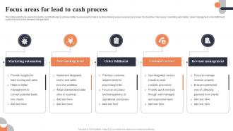 Focus Areas For Lead To Cash Process