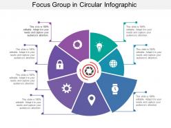 Focus group in circular infographic