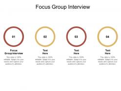 Focus group interview ppt powerpoint presentation portfolio format ideas cpb