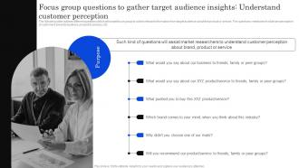 Focus Group Questions To Developing Positioning Strategies Based On Market Research