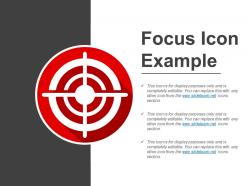 Focus icon example ppt diagrams