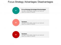 Focus strategy advantages disadvantages ppt powerpoint presentation professional designs download cpb