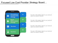 Focused low cost provider strategy board differentiated strategy