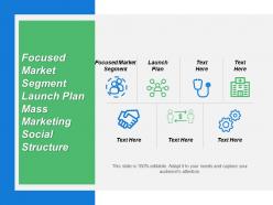 Focused market segment launch plan mass marketing social structure