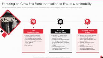 Focusing glass box store innovation retailing techniques for optimal consumer engagement