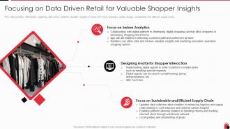 Focusing on data driven retail for valuable retailing techniques consumer engagement experiences