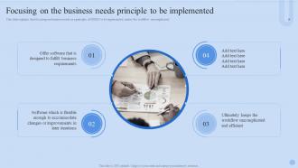 Focusing On The Business Needs Principle To Be Implemented Dynamic Systems