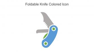 Foldable Knife Colored Icon In Powerpoint Pptx Png And Editable Eps Format