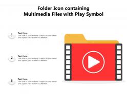 Folder icon containing multimedia files with play symbol