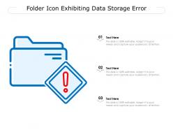 Folder icon exhibiting data storage error