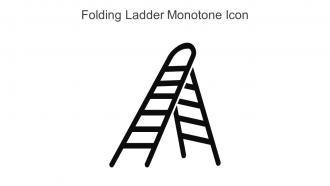 Folding Ladder Monotone Icon In Powerpoint Pptx Png And Editable Eps Format
