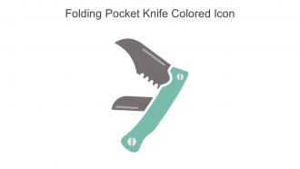 Folding Pocket Knife Colored Icon In Powerpoint Pptx Png And Editable Eps Format