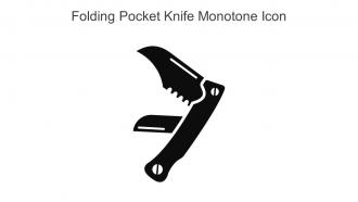 Folding Pocket Knife Monotone Icon In Powerpoint Pptx Png And Editable Eps Format