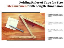 Folding ruler of tape for size measurement with length dimension