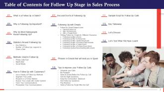 Follow Up Stage In Sales Process Training Ppt Downloadable Slides