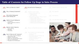 Follow Up Stage In Sales Process Training Ppt Customizable Slides